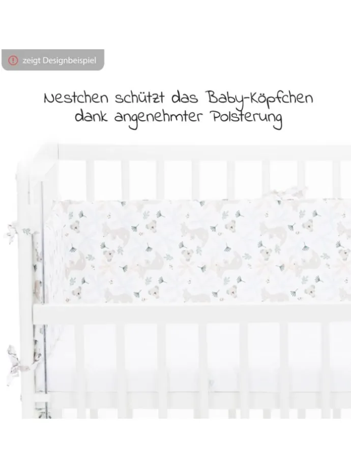 4-tlg. Bettwäsche-Set für Nino Decke 80 x in weiss
