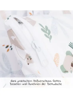 4-tlg. Bettwäsche-Set für Nino Decke 80 x in weiss