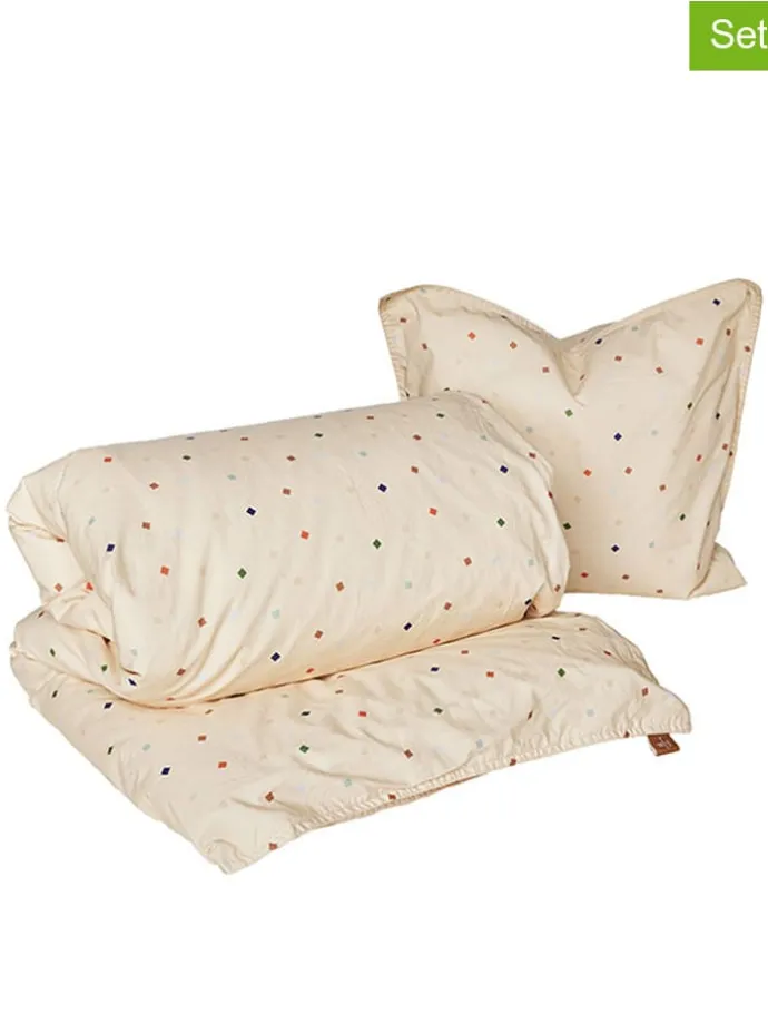 2tlg. Bettwäscheset "Konfetti" in Creme