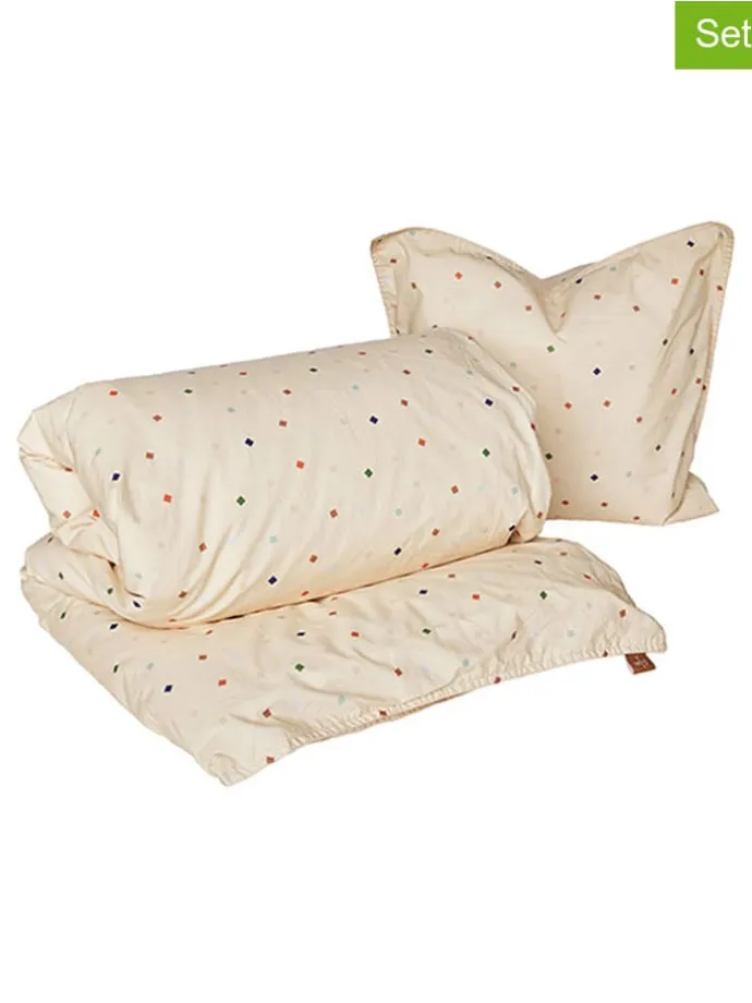 2tlg. Bettwäscheset "Konfetti" in Creme