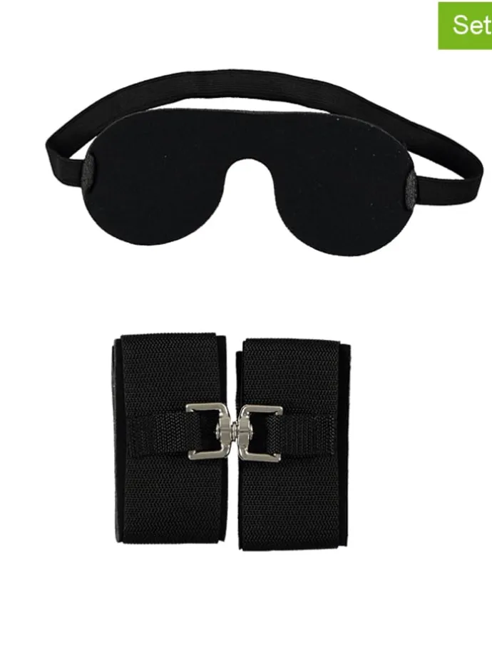 2tlg. Bondage-Set in Schwarz