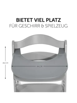 5-tlg. Essbrett-Set für Alpha Plus - Click in grau,rosa