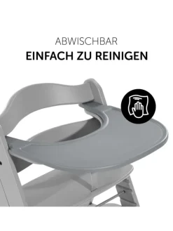 5-tlg. Essbrett-Set für Alpha Plus - Click in grau,rosa