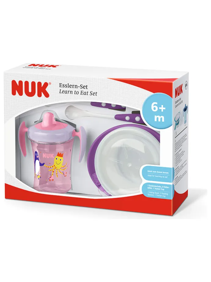 4tlg. Esslern-Set in Rosa/ Lila