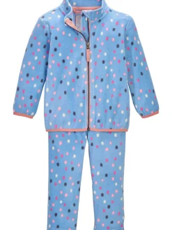 2tlg. Fleece-Outfit in Blau
