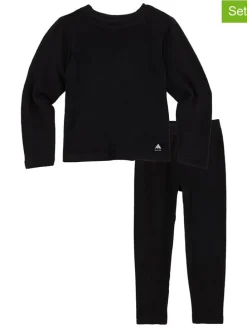 2tlg. Funktionswäsche-Set "Fleece" in Schwarz