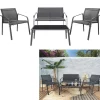 4tlg. Gartenmöbel-Set ''Naxos'' in Grau