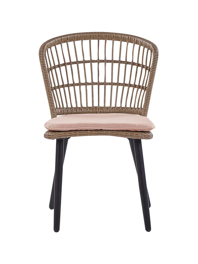 7-tlg Gartentisch Set ALIANO in Beige/Schwarz