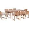 17-tlg Gartentisch Set SASSARI PREMIUM  in Braun/Grau