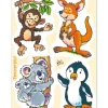 12tlg. Geschenk-Set "Fensterbild Wildtiere" in Bunt