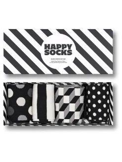 4tlg. Geschenkset in Schwarz/ Weiß