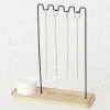 6tlg. Grillbesteck-Set "BBQ" in Hellbraun/ Schwarz - (B)30 x (H)35 x (T)10 cm