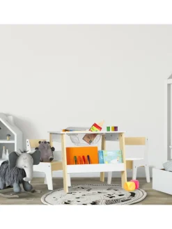 3-tlg. Kindersitzgruppe in Weiß/ Beige