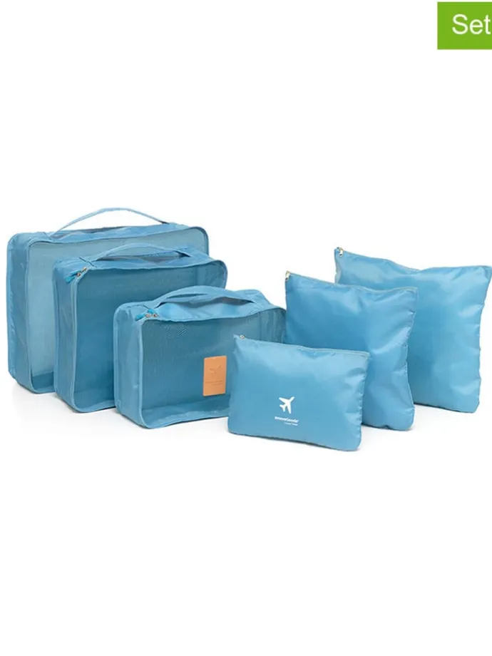 6tlg. Kofferorganizer-Set in Blau