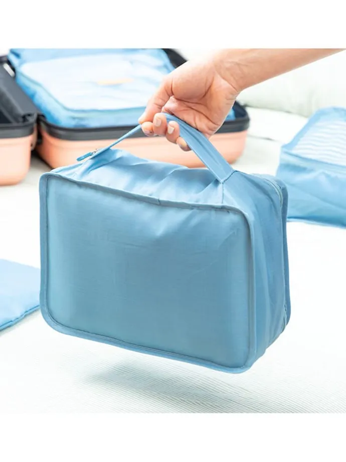 6tlg. Kofferorganizer-Set in Blau