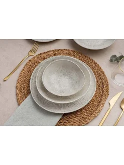 24tlg. Kombiservice in Creme/ Grau