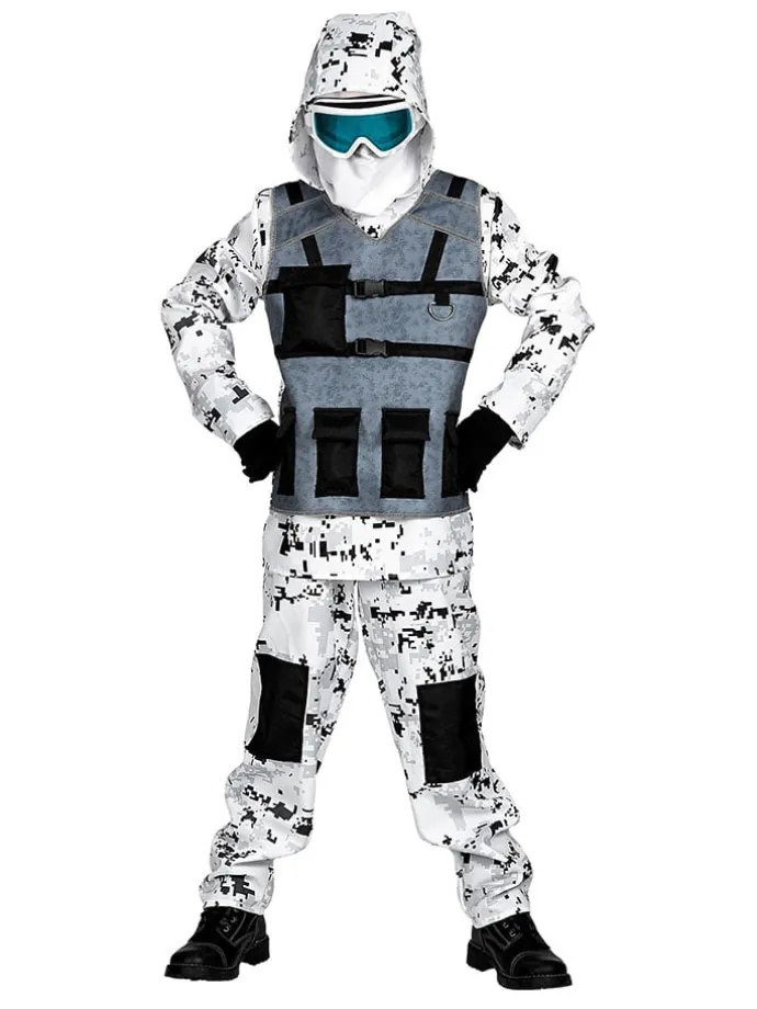 3tlg. Kostüm "Arctic Special Forces" in Weiß