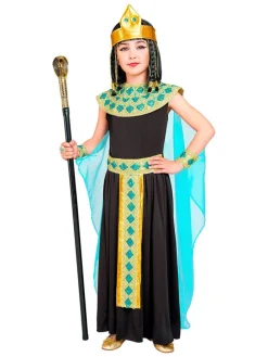 6tlg. Kostüm "Cleopatra" in Schwarz/ Türkis