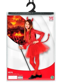 3tlg. Kostüm "Devil" in Rot