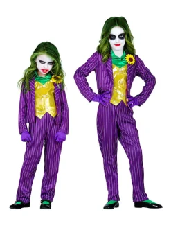 3tlg. Kostüm "EVIL CLOWN" in Violett