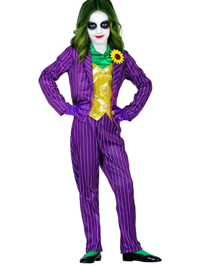 3tlg. Kostüm "EVIL CLOWN" in Violett