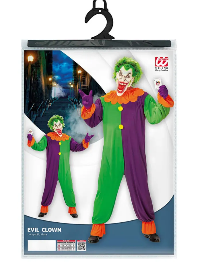 2tlg. Kostüm "EVIL JOKER" in Violett/ Grün