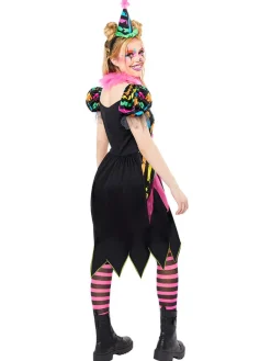 3tlg. Kostüm ''Funhouse Horror Clown'' in Schwarz/ Bunt