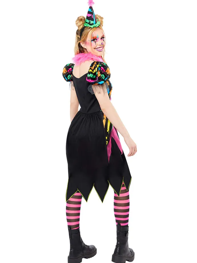 3tlg. Kostüm ''Funhouse Horror Clown'' in Schwarz/ Bunt
