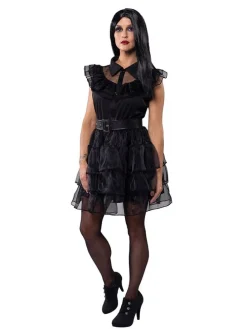 2tlg. Kostüm ''Gothic Hexe'' in Schwarz
