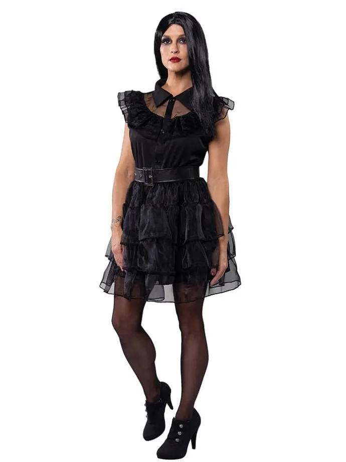2tlg. Kostüm ''Gothic Hexe'' in Schwarz
