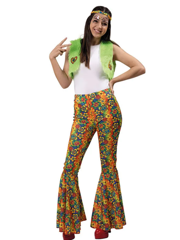 2tlg. Kostüm "Hippie Babsi" in Bunt