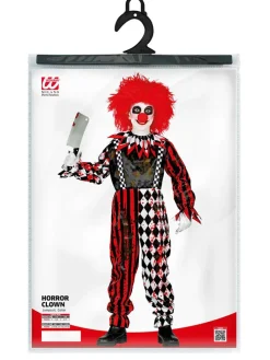 2tlg. Kostüm "KILLERCLOWN" in Rot/ Schwarz