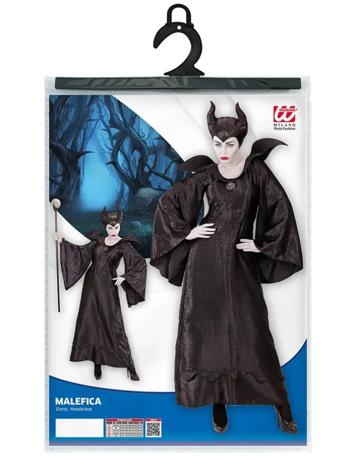 2tlg. Kostüm "MALEFIZIA" in Schwarz