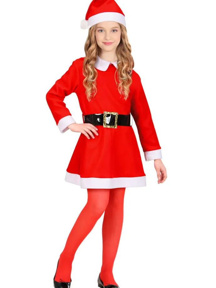 3tlg. Kostüm "Miss Santa" in Rot/ Weiß