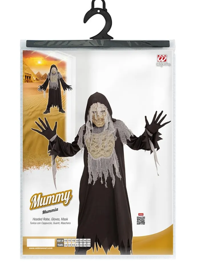 3tlg. Kostüm "Mummy" in Schwarz/ Creme
