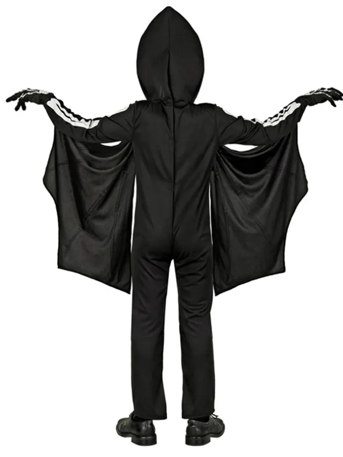 2tlg. Kostüm "PTERODACTYLUS SKELETT" in Schwarz