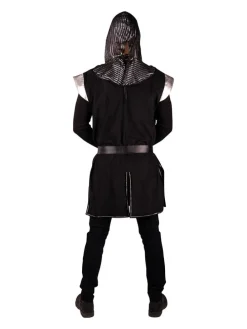 3tlg. Kostüm "Ritter Roland" in Schwarz
