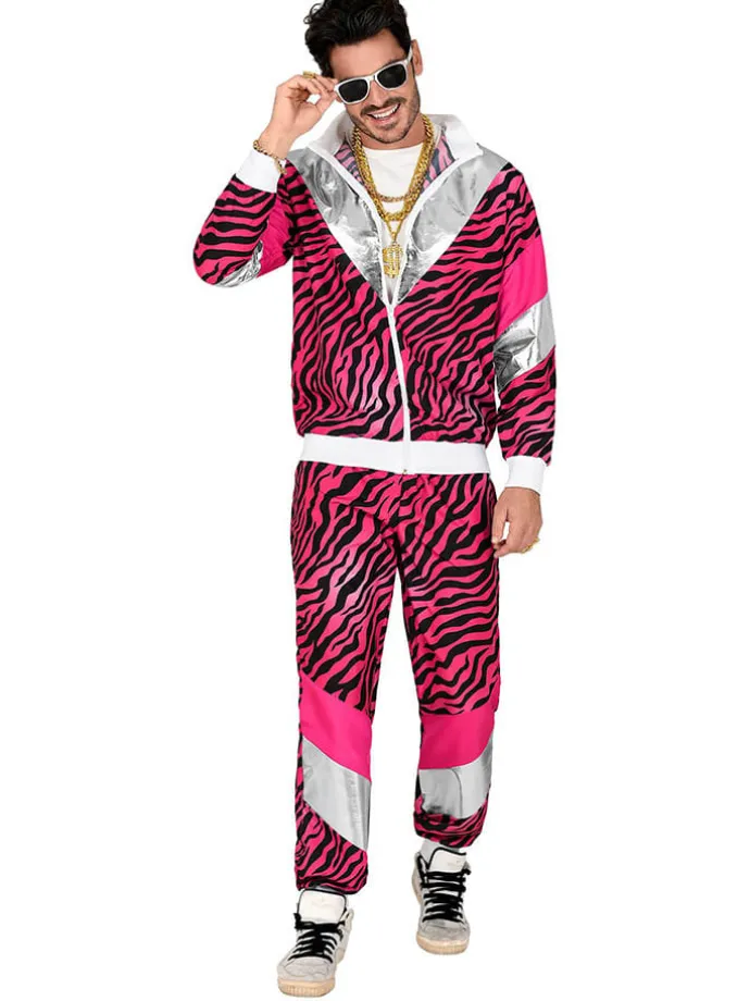 2tlg. Kostüm "80s Pink Tiger" in Pink