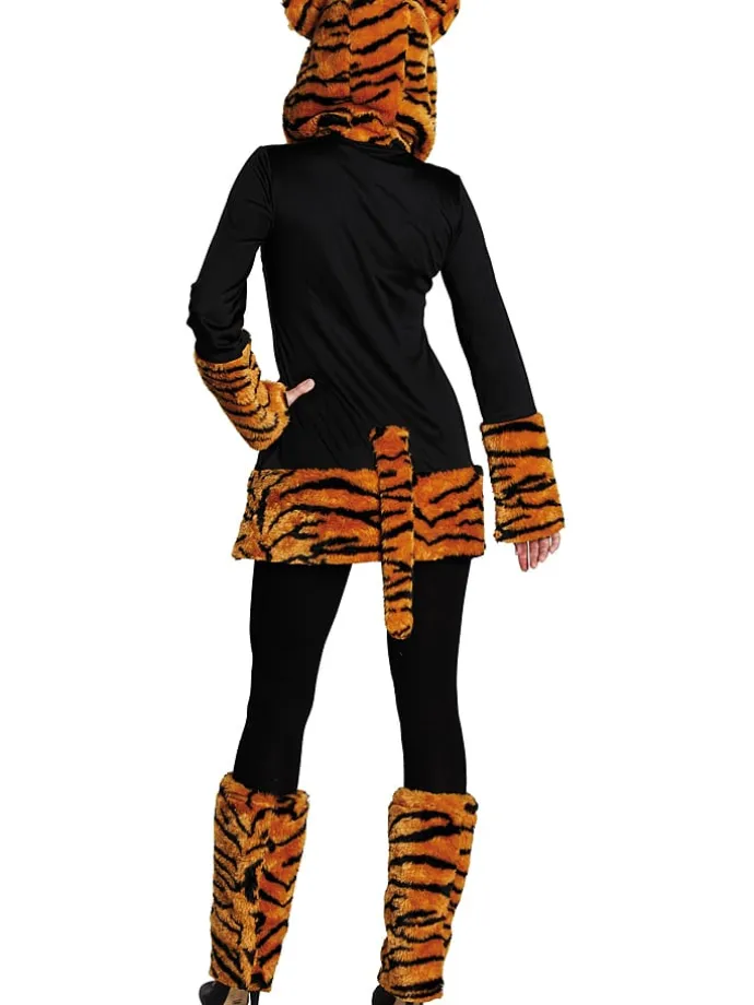 2tlg. Kostüm "Tiger" in Schwarz/ Orange