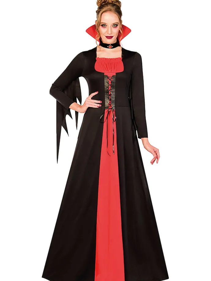 2tlg. Kostüm "Vampir" in Schwarz/ Rot