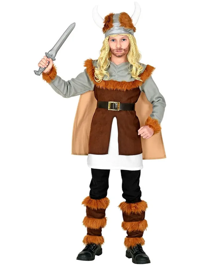 6tlg. Kostüm "Wikinger" in Braun