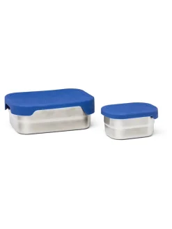 2tlg. Lunchbox-Set in Blau - (B)17 x (H)6 x (T)12 cm