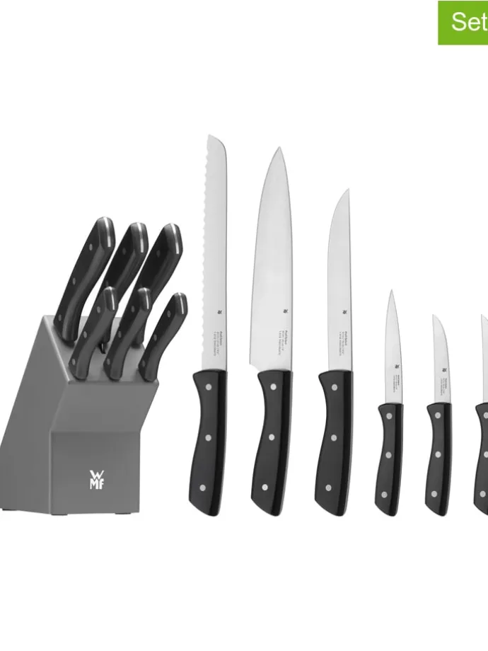 7tlg. Messer-Set "ProfiSelect" in Grau/ Schwarz