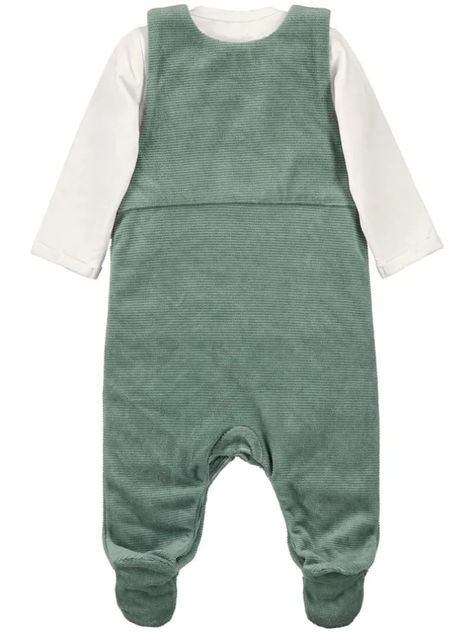 2tlg. Outfit "Ben" in Grün/ Creme