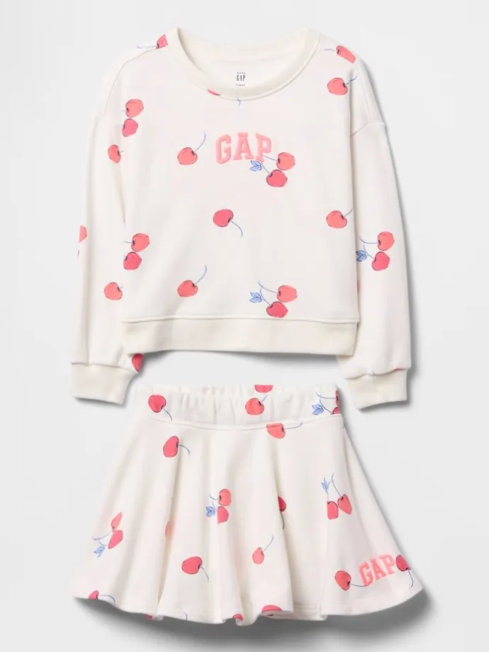 2tlg. Outfit in Creme/ Rosa/ Hellblau
