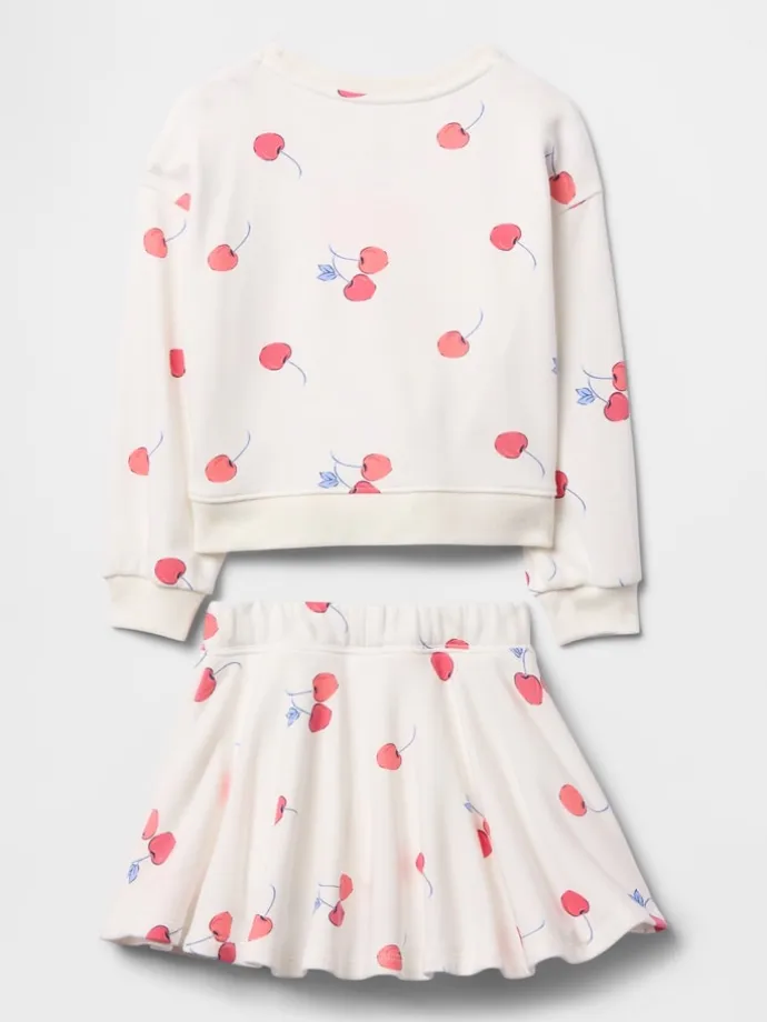 2tlg. Outfit in Creme/ Rosa/ Hellblau