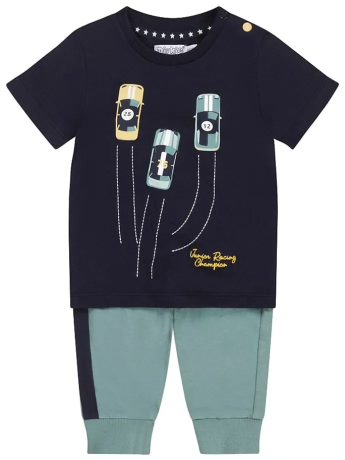 2tlg. Outfit in Schwarz/ Grün