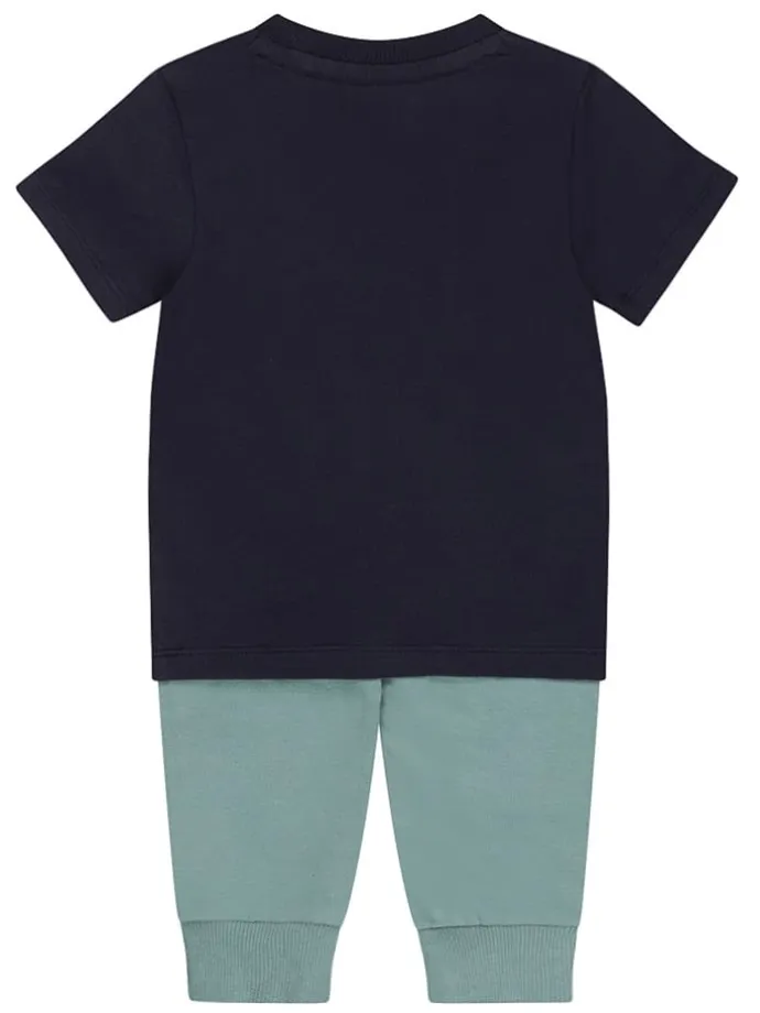 2tlg. Outfit in Schwarz/ Grün