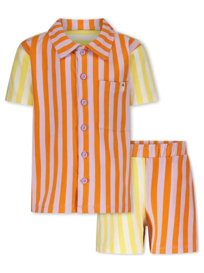 2tlg. Outfit "Jace" in Orange/ Gelb