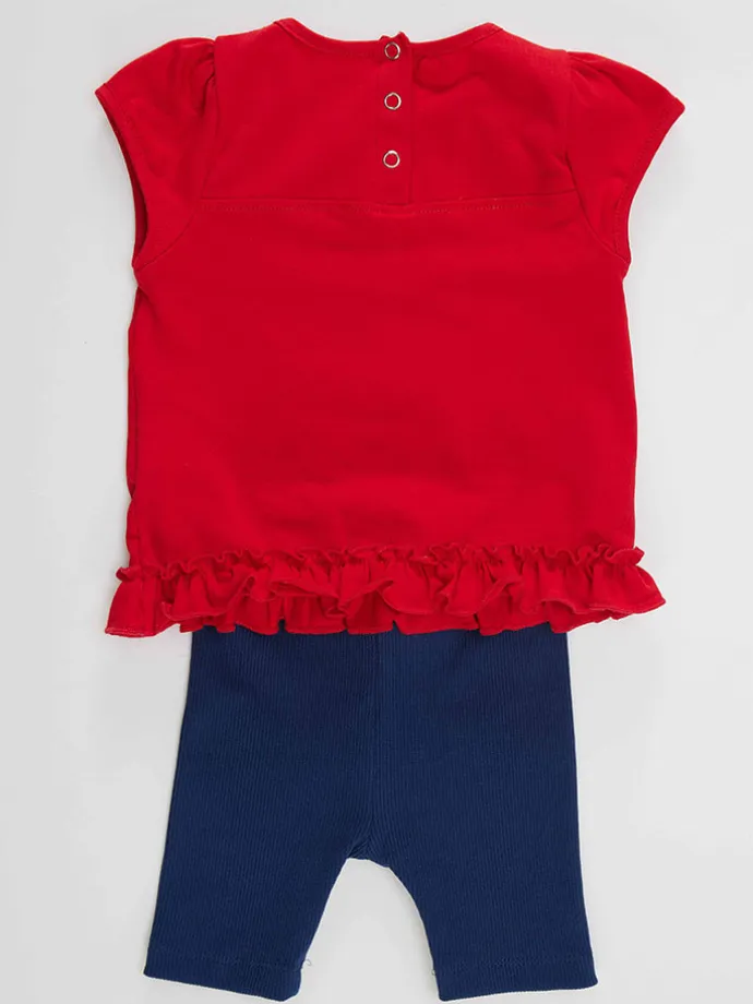 2tlg. Outfit "Red Fox" in Rot/ Dunkelblau